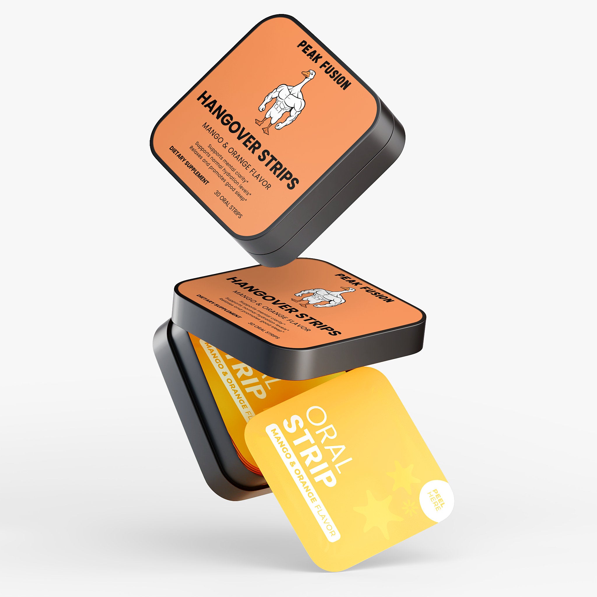 Peak Fusion natural sleep aid strips and stress support supplements promoting restful sleep for Indiana residents