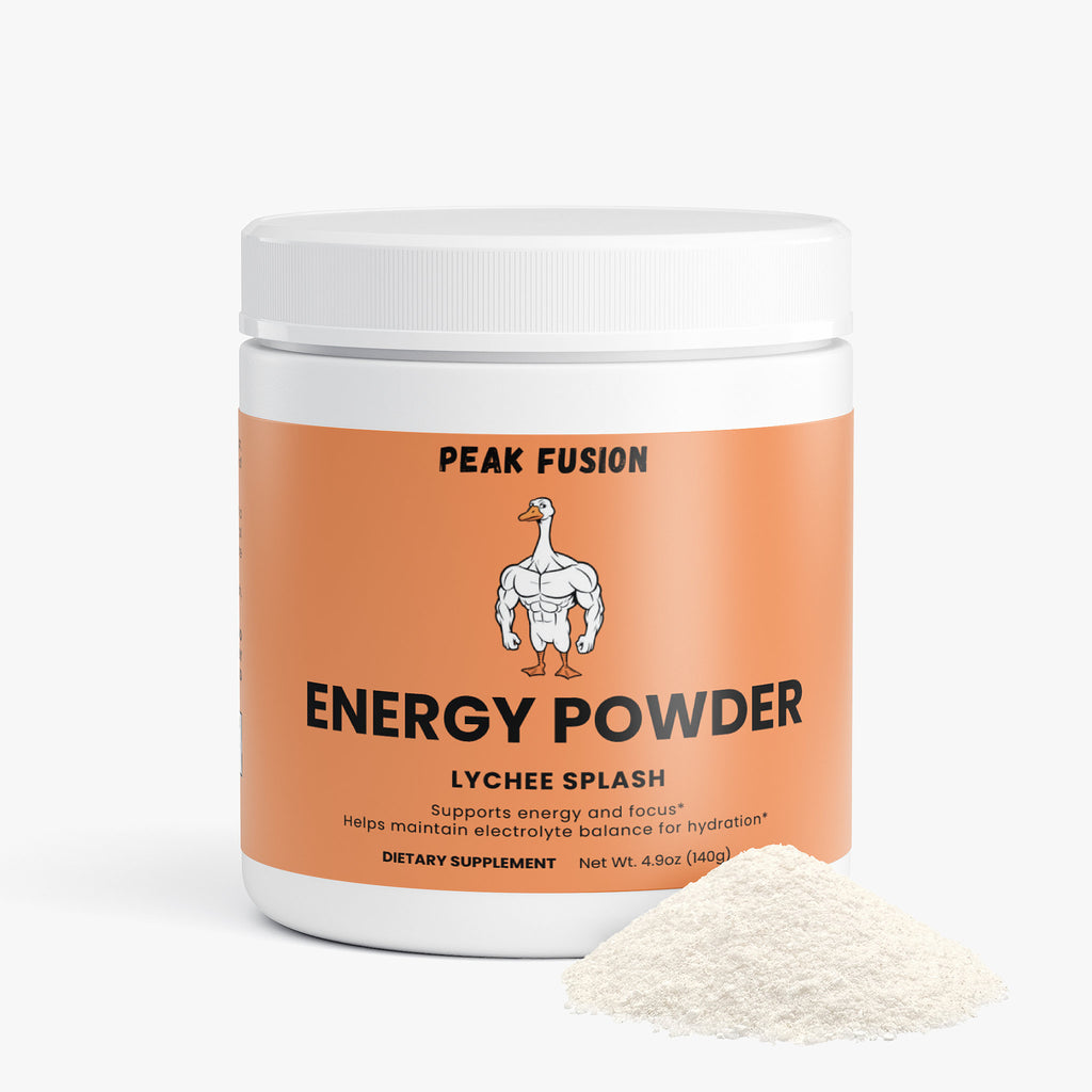 Peak Fusion Energy Powder container with powder on a white background