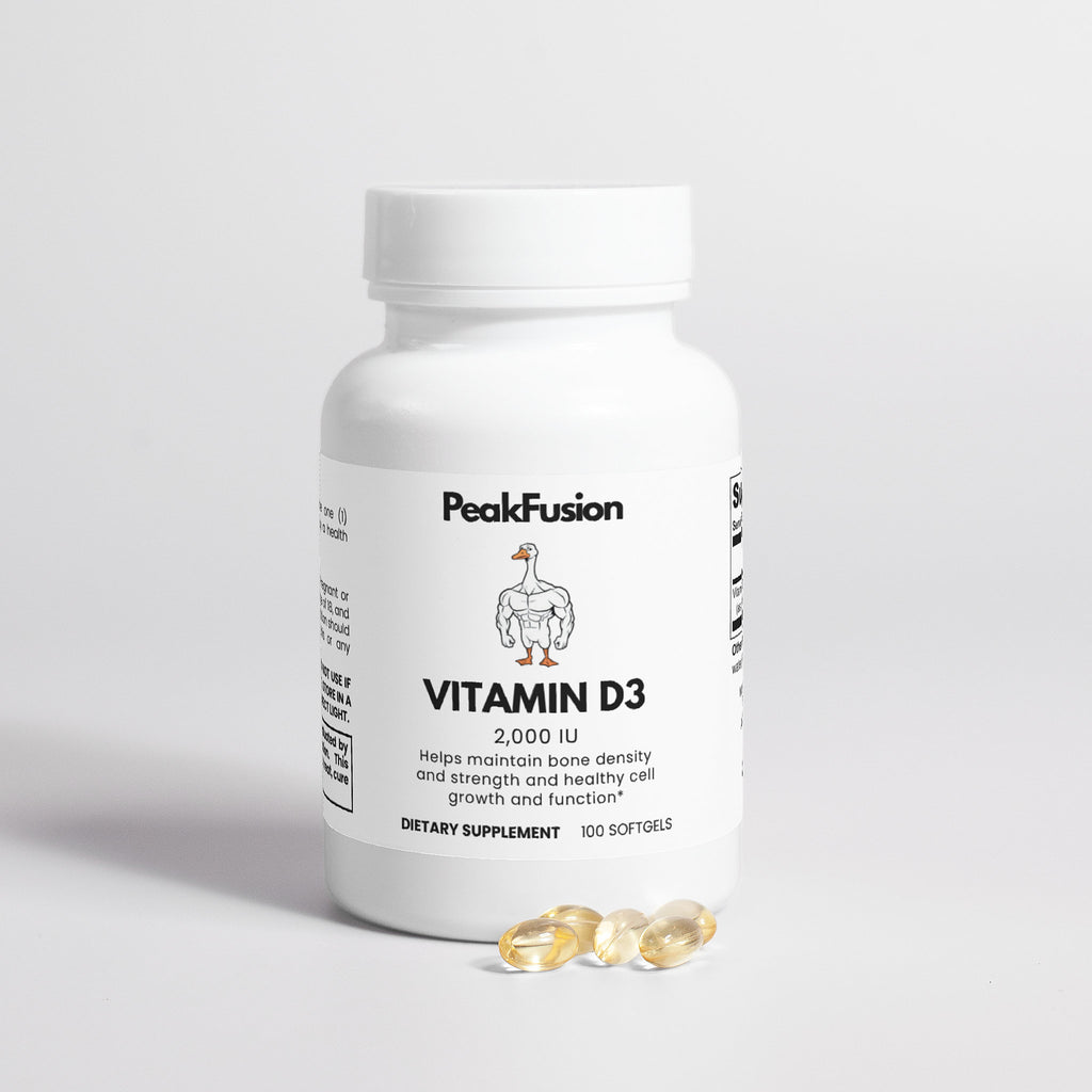 Vitamin D3 2000 IU Supplement by PeakFusion - Immune & Bone Support